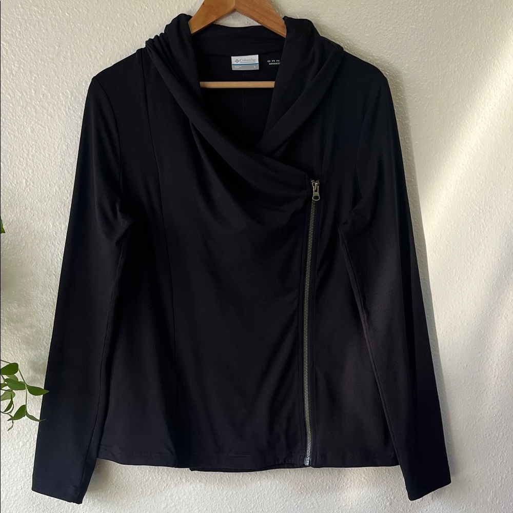 Columbia Sportswear Black Zip Cowl Neck Jacket Top L